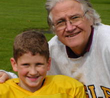 Richard Davis with grandson
